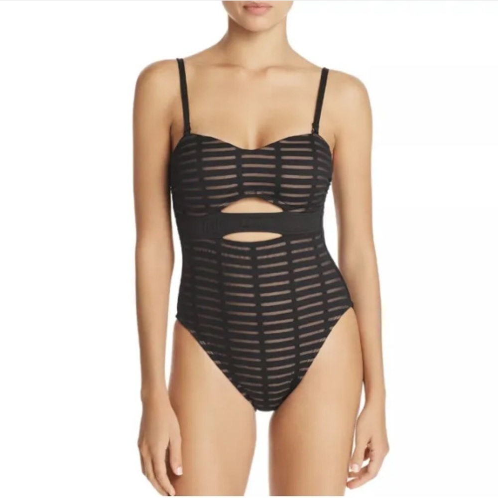Kenneth Cole Cheeky Illusionist One Piece Swimsuit NEW